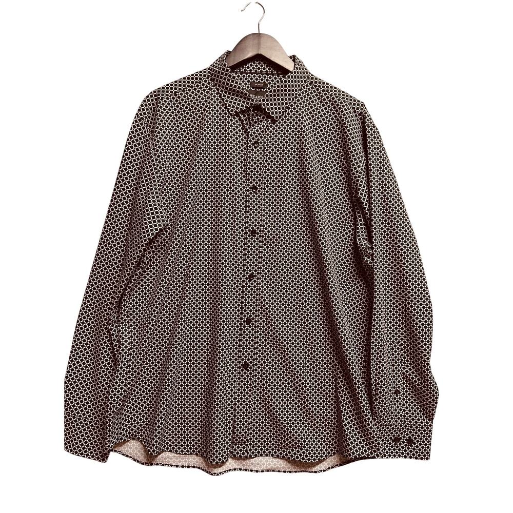 Awearness Kenneth Cole Slim Fit Mens Button Down Long Sleeve Dress Shirt Size XL